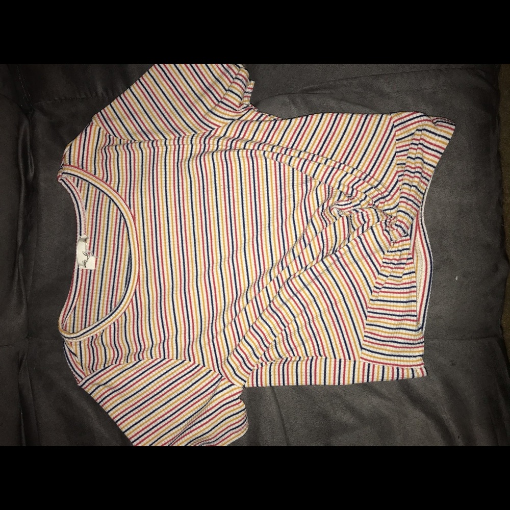 Stripped Tie Crop Top